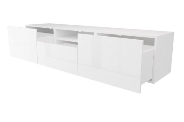 wd7nh1y3r7p3soid9aoo75gng72w0818.jpg Cabinet with 3 drawers and 1 shelf Oscar Amika 180x38 with closers, white / white gloss