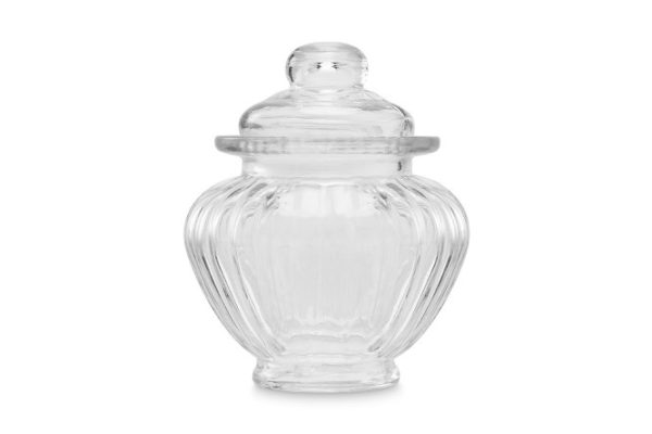 Storage jar with lid BERKRAFT Tornata 10x12x10 cm, 300 ml