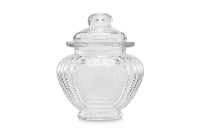 Storage jar with lid BERKRAFT Tornata 10x12x10 cm, 300 ml