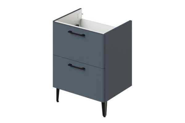 Floor-standing sink cabinet Nais 2.0 59.2 cm, frame color anthracite, front color anthracite