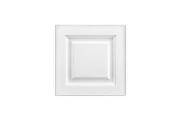 Decorative overlay Aurora for wall cabinets 35.3x36 cm, white snow soft color