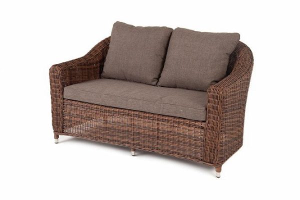 Double sofa 4SiS Con Panna 137x80x80 cm, brown