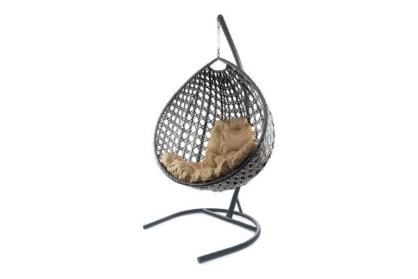 Hanging chair Drop Lux 72x186x98 cm, base and frame color gray, finishing gray