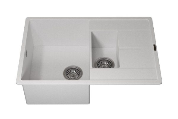 Kitchen sink with wing Quartz UPD-05 3910202116 78x51x21.7 cm