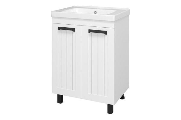 Floor stand Sparta 65 P-Spa-06065-01-01 with 2 doors 64.5 cm, frame color white, facade white