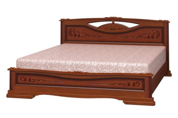 Bed without lifting mechanism Elena 3 color walnut 140x200 cm