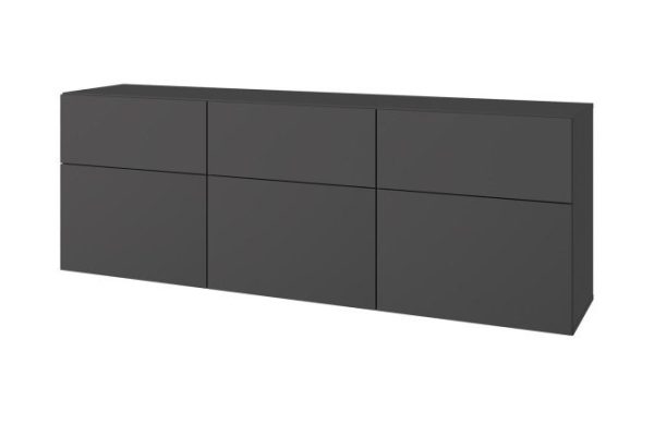 Cabinet Oscar Line 180x64x40 6 drawers, anthracite