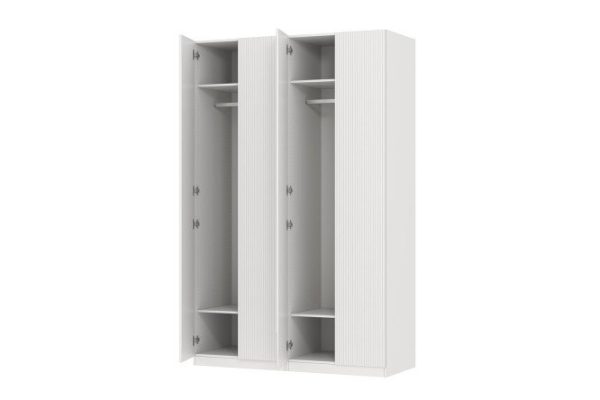 4-door wardrobe Oscar Amelie 150x236x59.6, white, talc