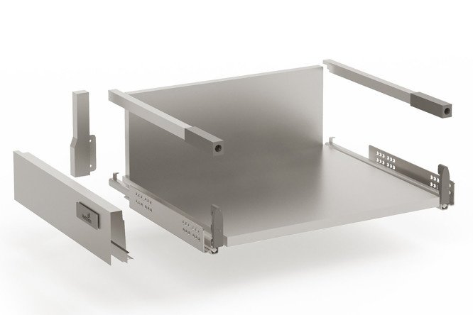 High cabinet drawer with push to open full extension Hettich InnoTech 36.8x14.4x47 cm