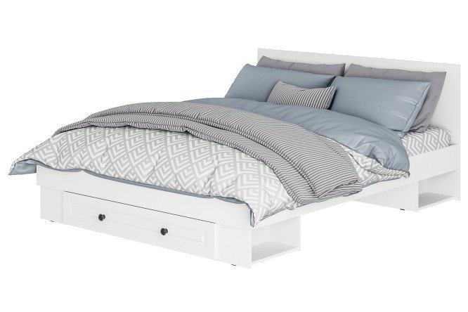 Soft bed color white 120x200 cm