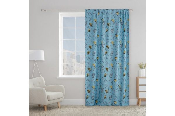 Curtain MICASA Ambra 150x260 cm, 1 piece, blue, white