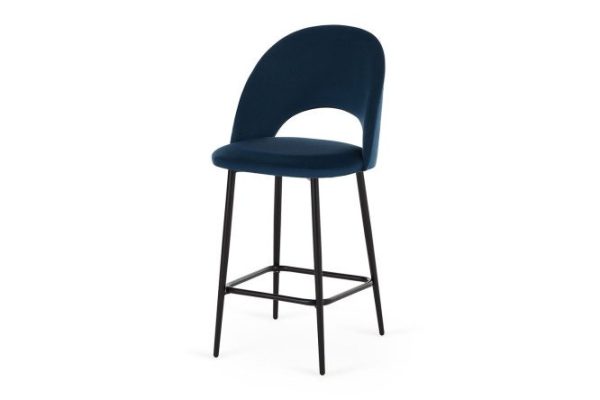 wl71ggxr9yhb2r5fjj1l3jf4yfegtoqz.jpg Half-bar chair Rock 49x101x53 cm, upholstery color dark blue, legs gloss black