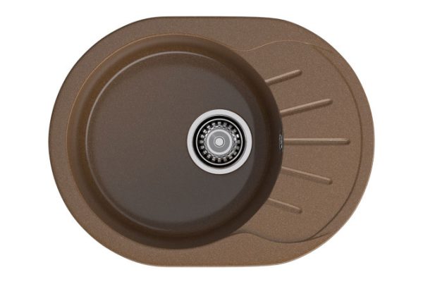 Inset sink with drainer GRANFEST Rondo GF-R-580L 57x44x20 cm