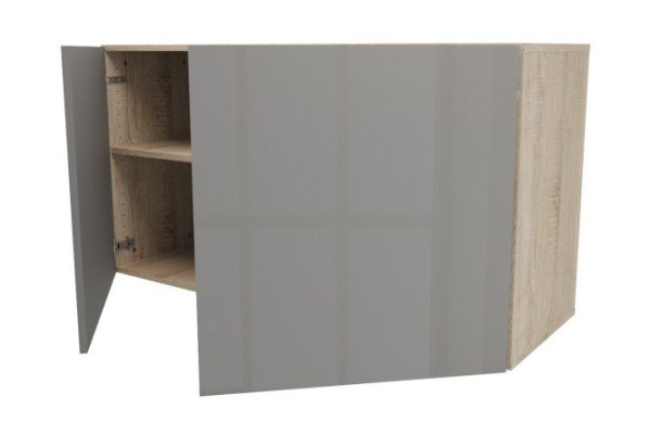 Cabinet with doors Oscar 120x64 cm, Sonoma oak/dusty gray gloss