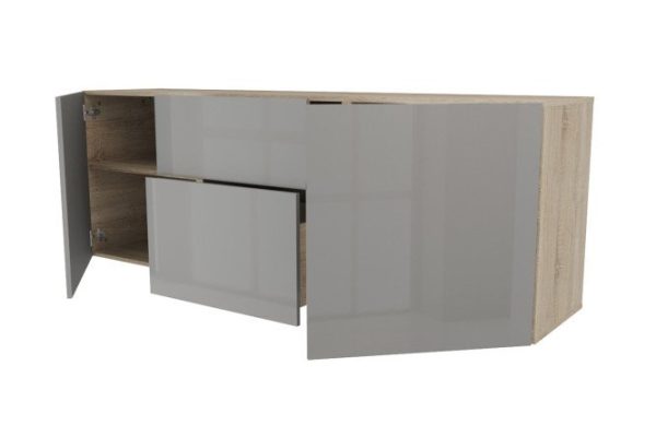 wo3fifqqxu53191s1j7bu63ke6tcdltn.jpg Cabinet 2 doors and 2 drawers Oscar Amika 180x64 with closers, Sonoma oak / dusty gray gloss