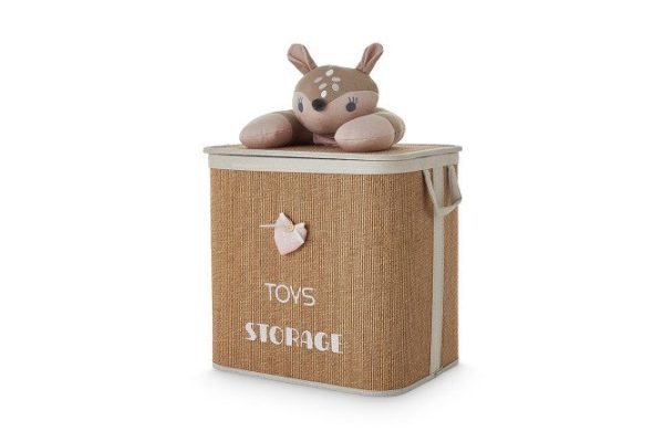Laundry basket with lid Fawn 40x40x30 cm
