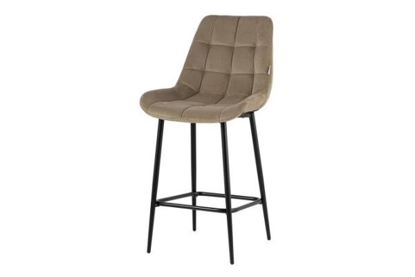 Half-bar chair Flex 50x101.5x58 cm, upholstery color cappuccino, legs black