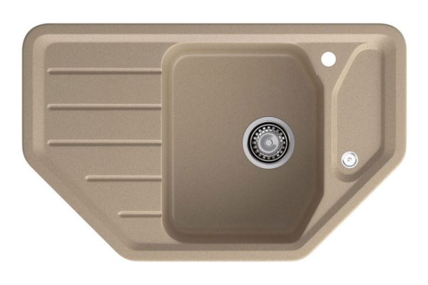 Corner sink with wing GRANFEST Corner GF-C-800E 80x50x20 cm