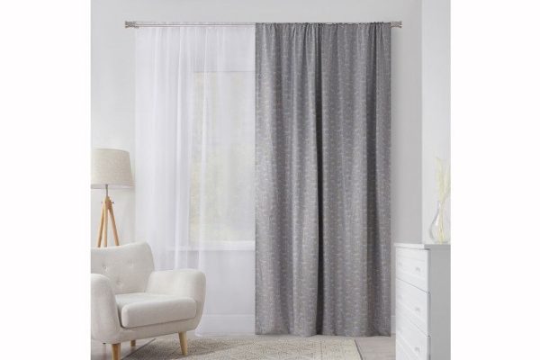 Ribbon curtain MICASA Gill 180x280 cm, 1 piece, gray, white, yellow