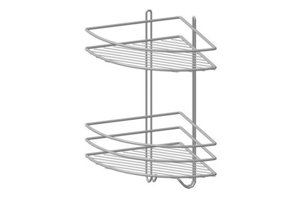 Corner shelf 2-tier P0001439 wall-mounted 20x35x20 cm