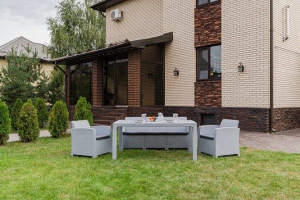 Furniture set Lana Dining color light gray