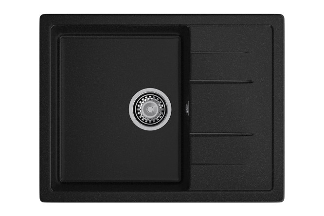 Inset sink with drainer GRANFEST Quadro GF-Q-650L 65x50x20 cm