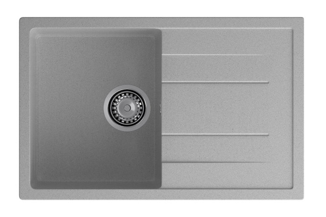 Inset sink with wing GRANFEST Quadro GF-Q-780L 77x49.5x20 cm