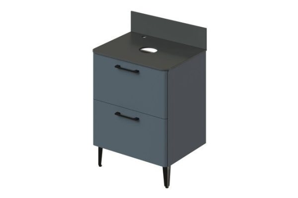 Floor cabinet Nais 2.0 60.2 cm, frame color anthracite, front color anthracite