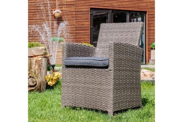 Dining chair Fiona, gray finish, gray soft elements