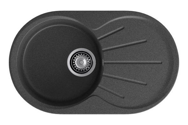 Inset sink with wing GRANFEST Rondo GF-R-750L 75x46x20 cm