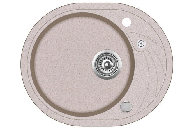 Inset sink with drainer Teka Clave 45 S-TQ Dune beige 58x47x20 cm