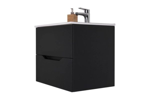 Hanging cabinet ORANGE Line 80 Li-80Tub+RA 81.5 cm, frame color black, facade black