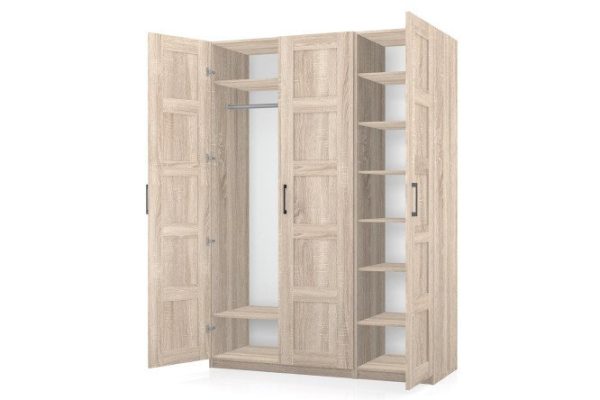 3-door wardrobe Oscar Bergen 150x236x59.6 cm, Sonoma oak