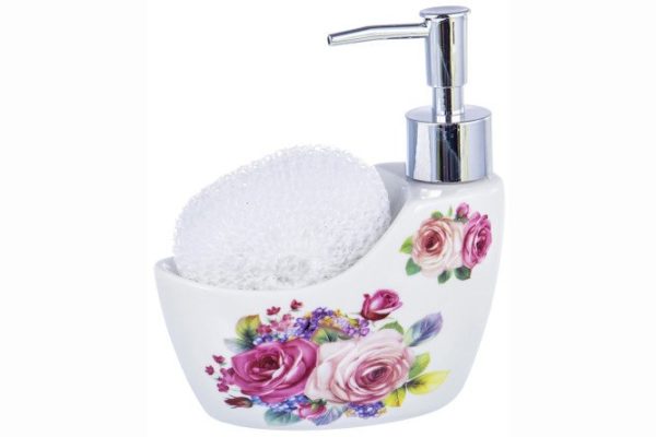 Guterwahl Party time liquid soap container with sponge stand