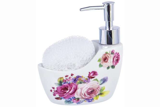 Guterwahl Party time liquid soap container with sponge stand
