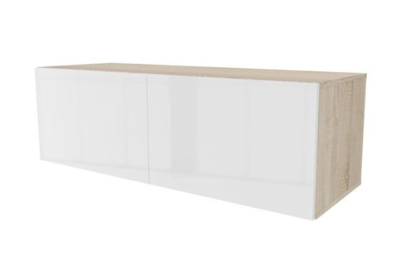 Cabinet with drawers Oscar Amika 120x38 with push to open, Sonoma oak / white gloss