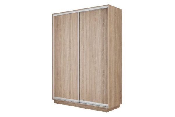 2-door wardrobe Slide-2 120x220x45 cm, Sonoma/silver