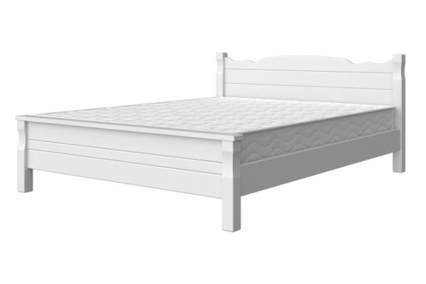 Bed Munich double color white antique 160x200 cm