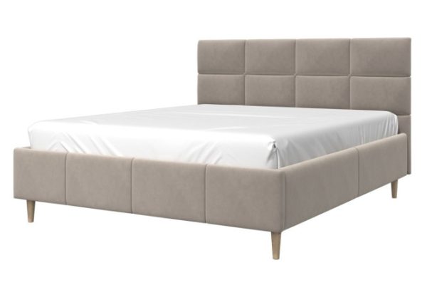 Bed Hannah double color gray 140x200 cm