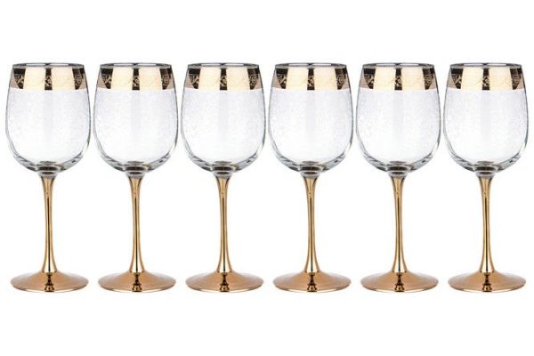 Set of Lefard Renaissance wine glasses 420 ml, Glass, 6 pcs.