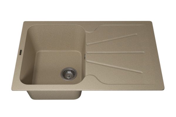 Kitchen sink with wing Quartz UPD-04 3910202113 78x51x21.7 cm