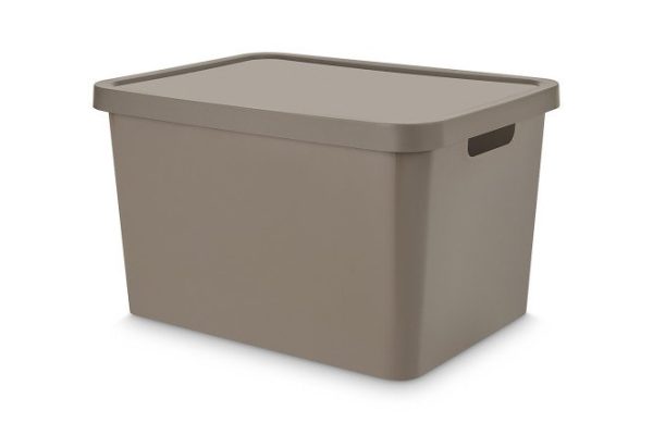 Container with lid Stafi Terra 27.7x22x37 cm, 18 l
