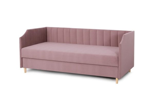 Sofa bed with lifting mechanism Chelsea 80x190 cm color rose