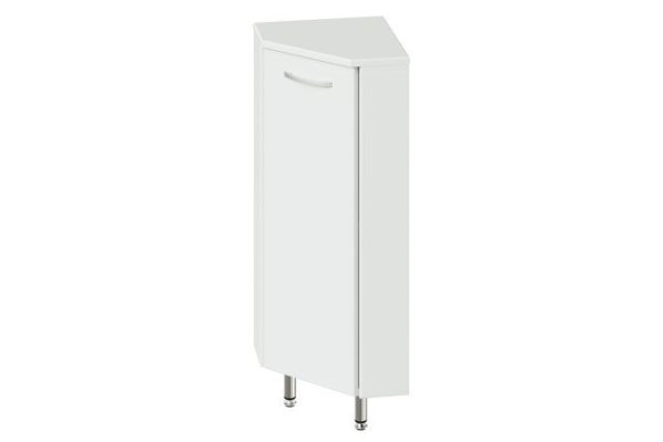 Corner floor stand Comfort floor 32 cm, frame color white gloss, facade white gloss