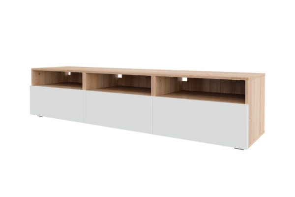 xfp32s051cvpss31wplqbyzwquh05ny5.jpg Cabinet Oscar Moon 180x40 with 3 drawers and 3 shelves, Sonoma oak / white talc