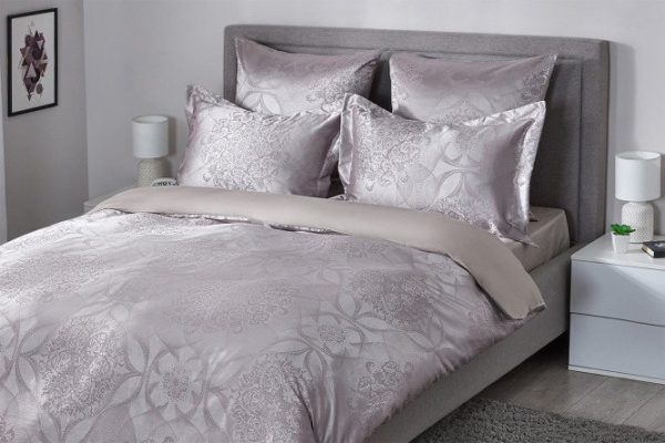 Bed linen set ESTUDI BLANCO Delfia Satin jacquard 175x215 cm, 2 bedrooms
