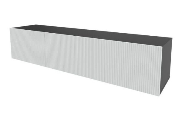 Cabinet Oscar Amelie 180x40 with doors, anthracite / talc wave