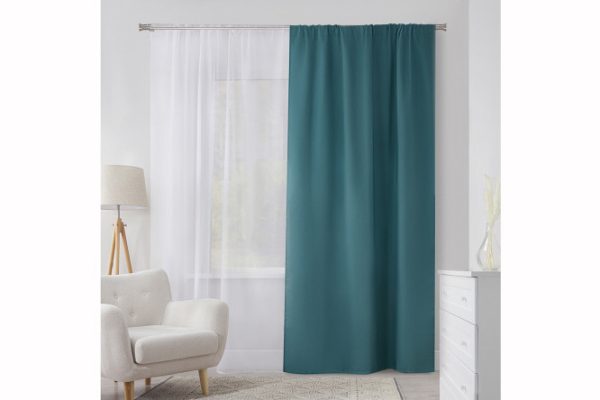 Ribbon curtain MICASA Jacqueline 150x280 cm, 1 piece, blue