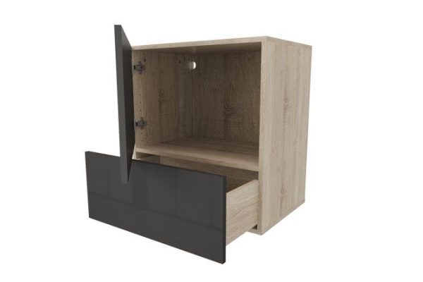 Cabinet with drawer and door Oscar Amika 60x64 with door closer, Sonoma oak
