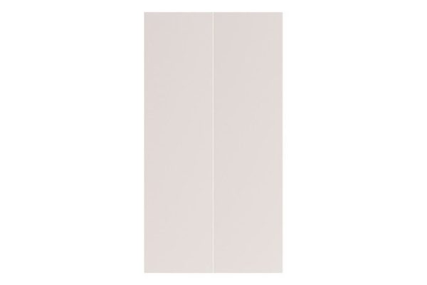 Set of Chloe fronts for an L-shaped corner wall cabinet, height 25.3x95.6 cm, cashmere color